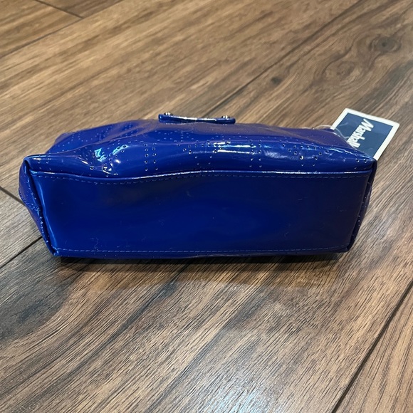 NWT Kate Spade Blue Patent Leather Cosmetic Bag - Picture 7 of 9